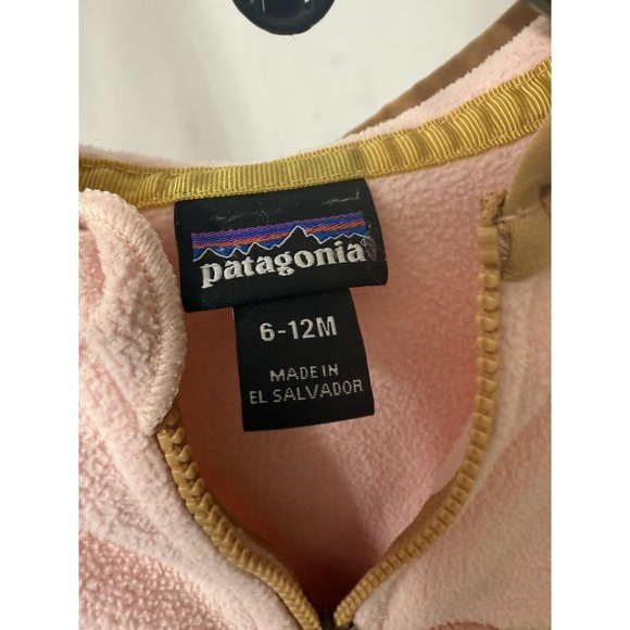 Patagonia Micro D Snap-T Fleece Jacket Toddler Pink Baby Girl 6-12 Months.  E73 - Picture 2 of 3